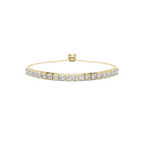 Elegant  Round Cut Lab Grown Diamonds Chain Bracelet