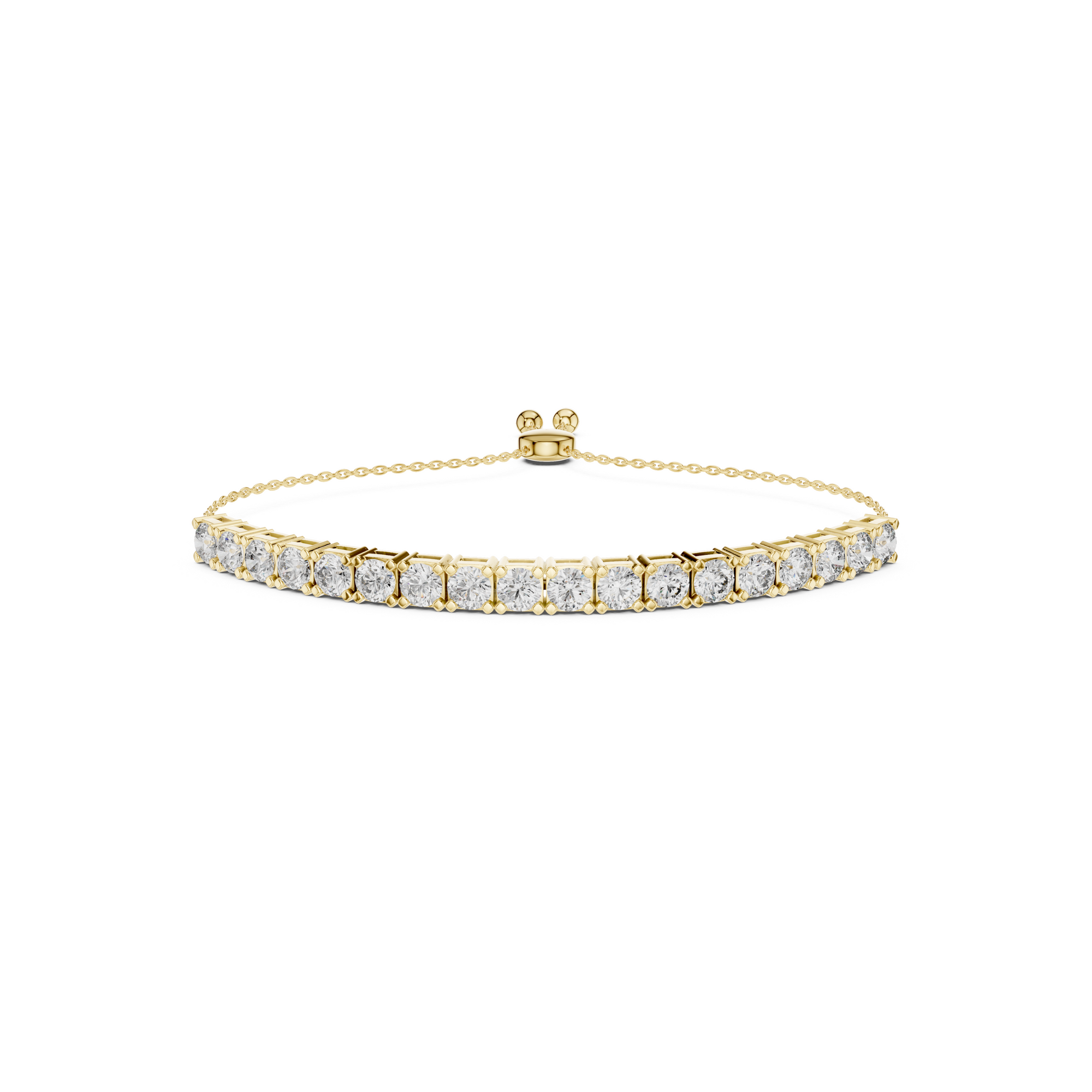 Elegant  Round Cut Lab Grown Diamonds Chain Bracelet