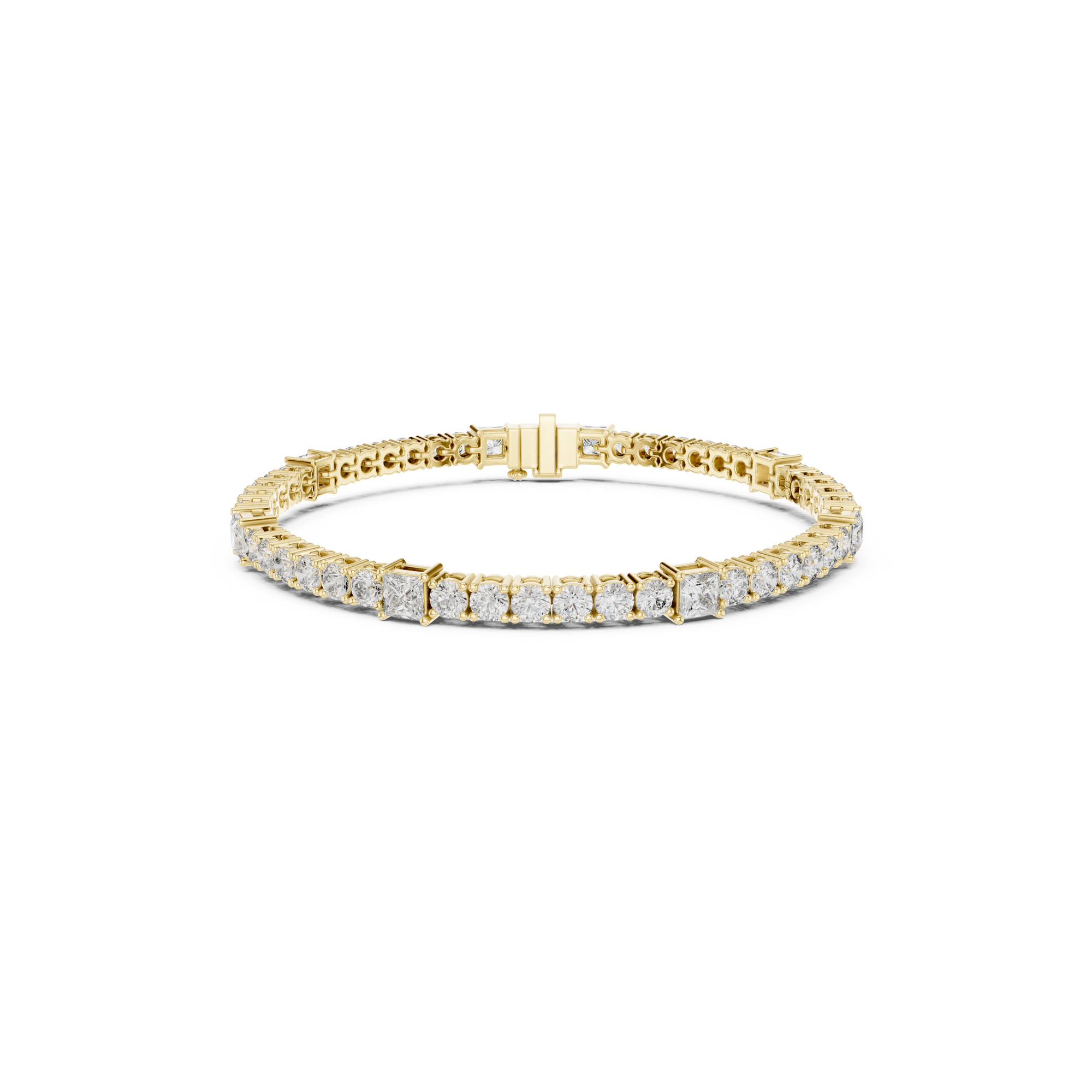 Princess Cut Lab Grown Diamond Tennis Bracelet