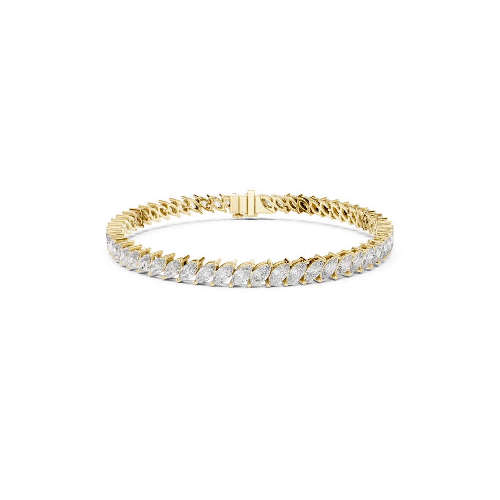 Marquise Lab Grown Diamond Tennis Bracelet.