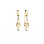 Baguette Lab Grown Diamond Hoop Earrings