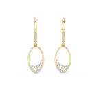 Elegant Oval Drop Lab Grown Diamond Earrings