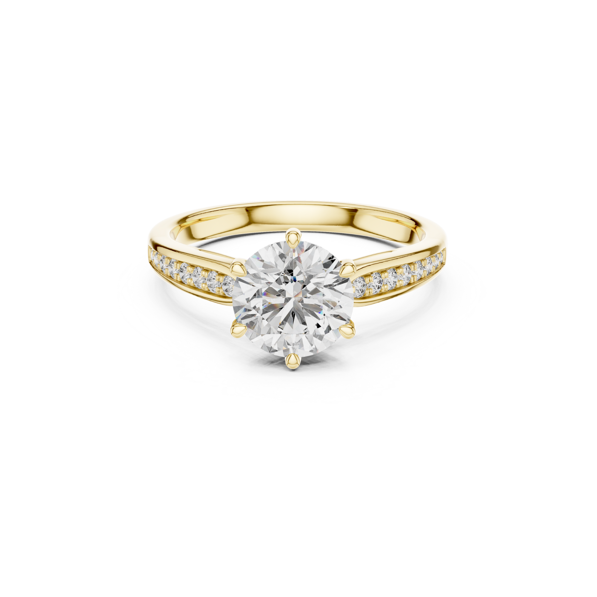 Charming Round Solitaire Diamond Engagement Ring