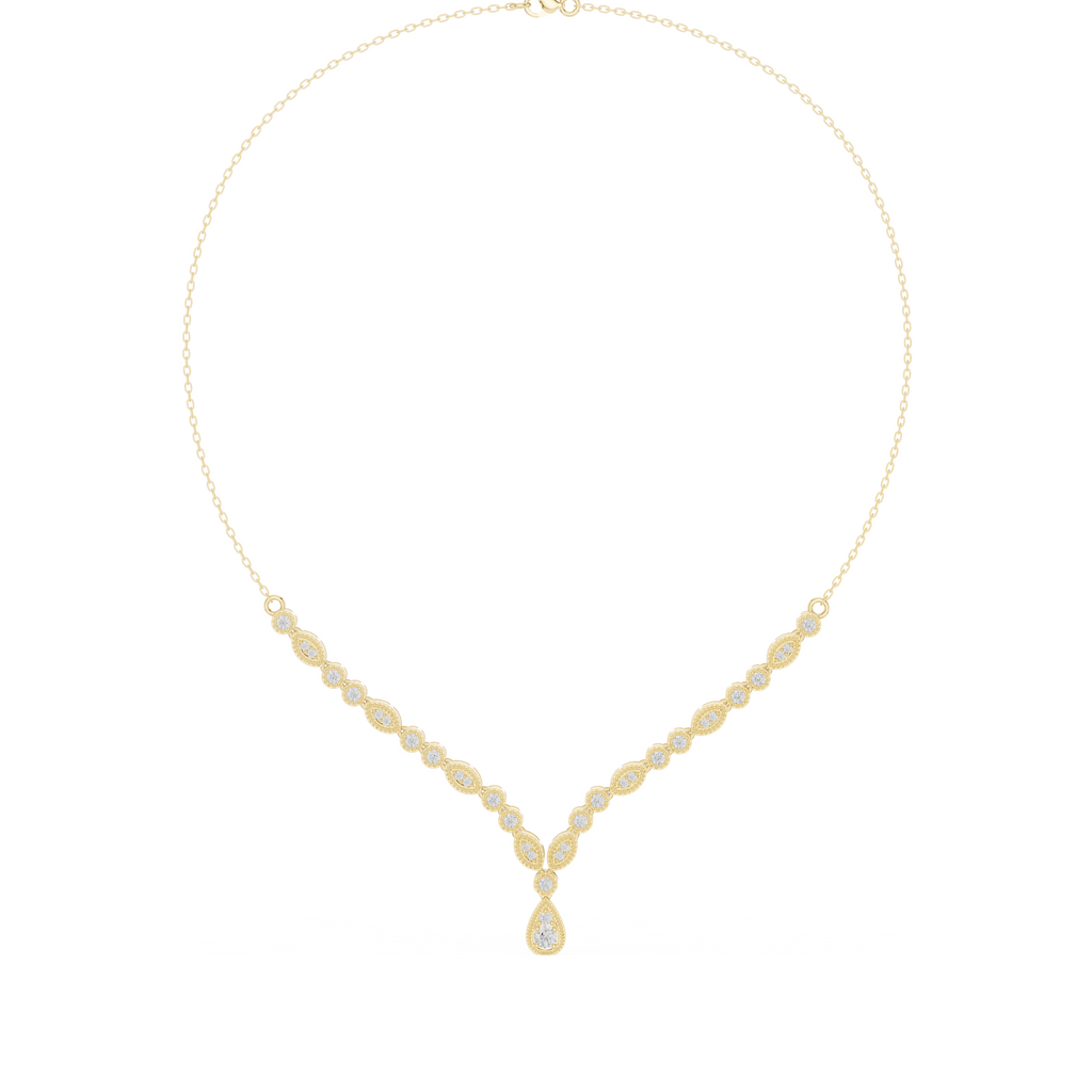 Elegant Lab Grown Diamond Drop Necklace