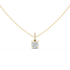 Cushion Cut Solitaire Diamond Pendant