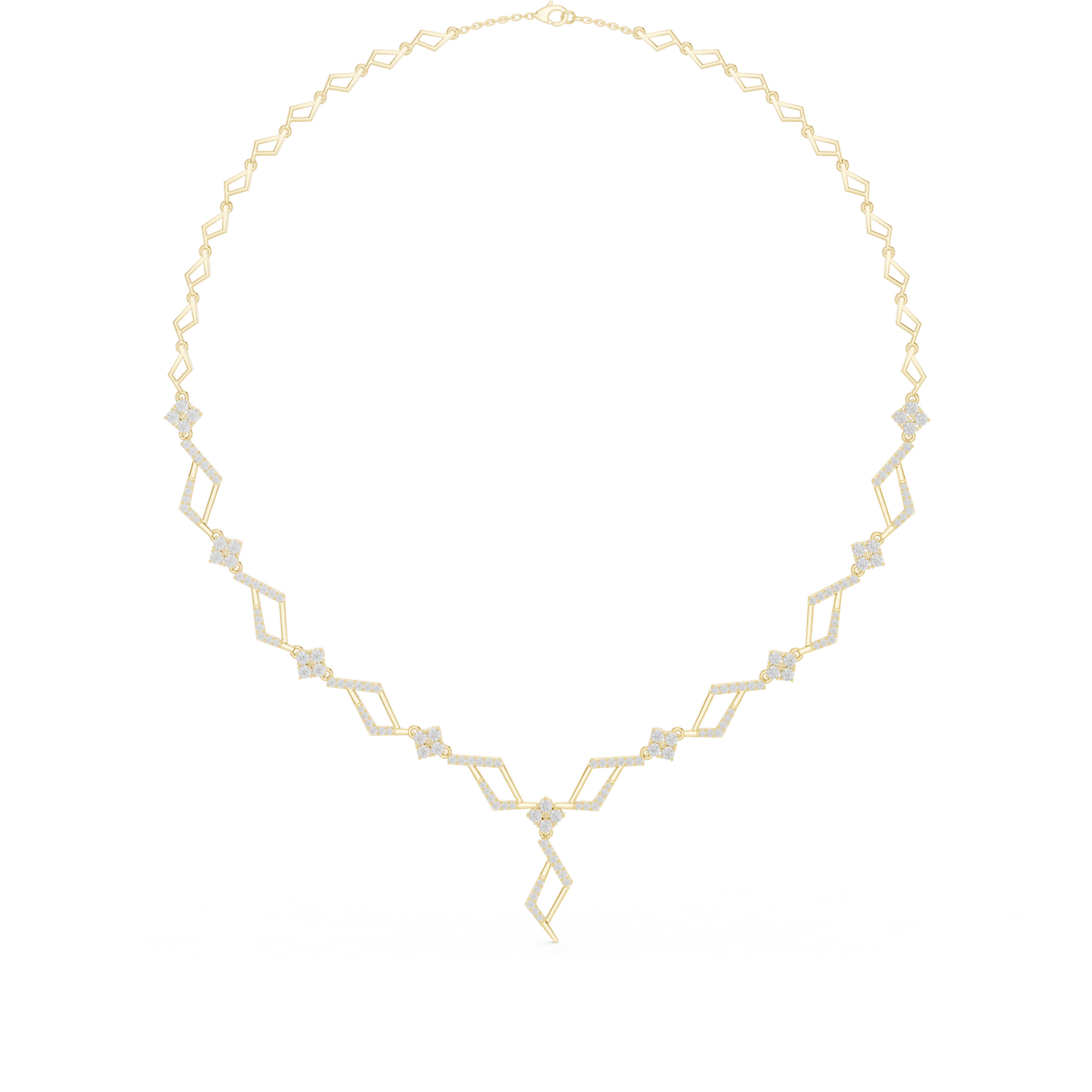 Geometric Lab Grown Diamond Necklace
