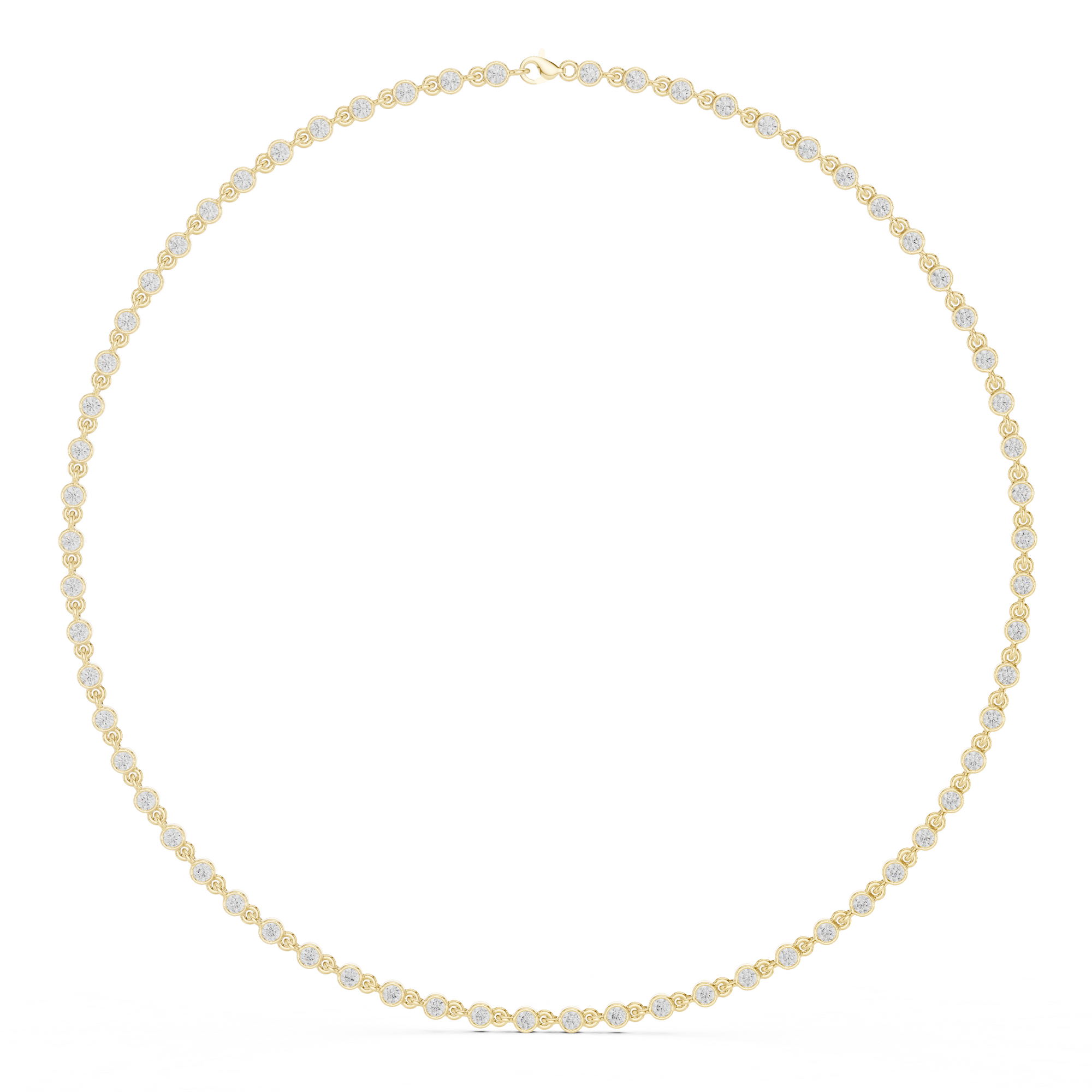 Classic Bezel Set Lab Grown Diamond Necklace