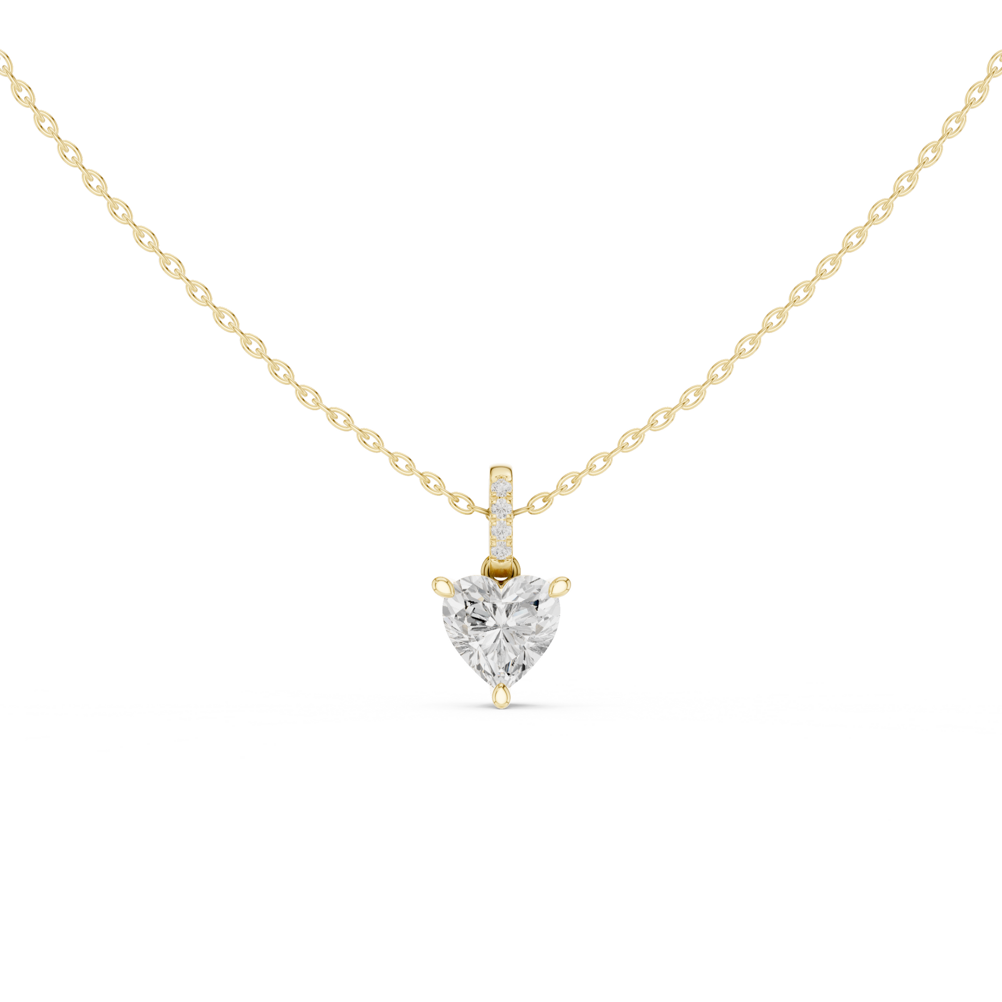 Heart Shape Solitaire Diamond Pendant