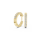 Classic Diamond Huggie Hoop Earrings