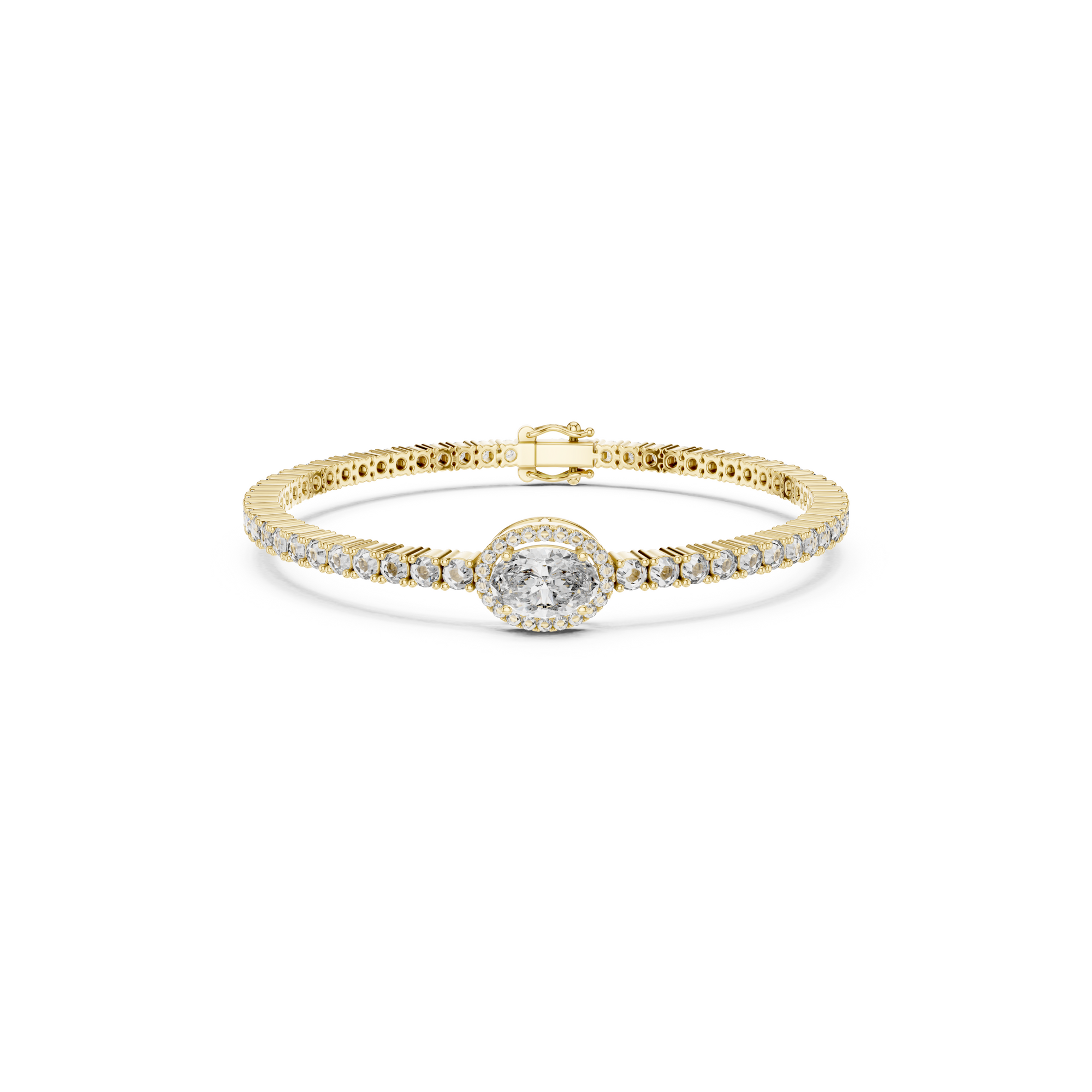 Oval Lab Grown Diamond Tennis Bracelet