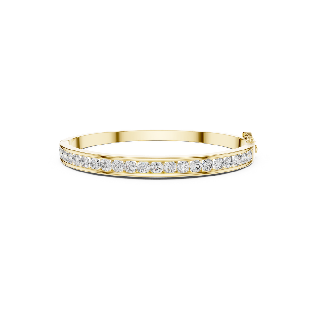 Channel-Set Lab Grown Diamond Bangle Bracelet