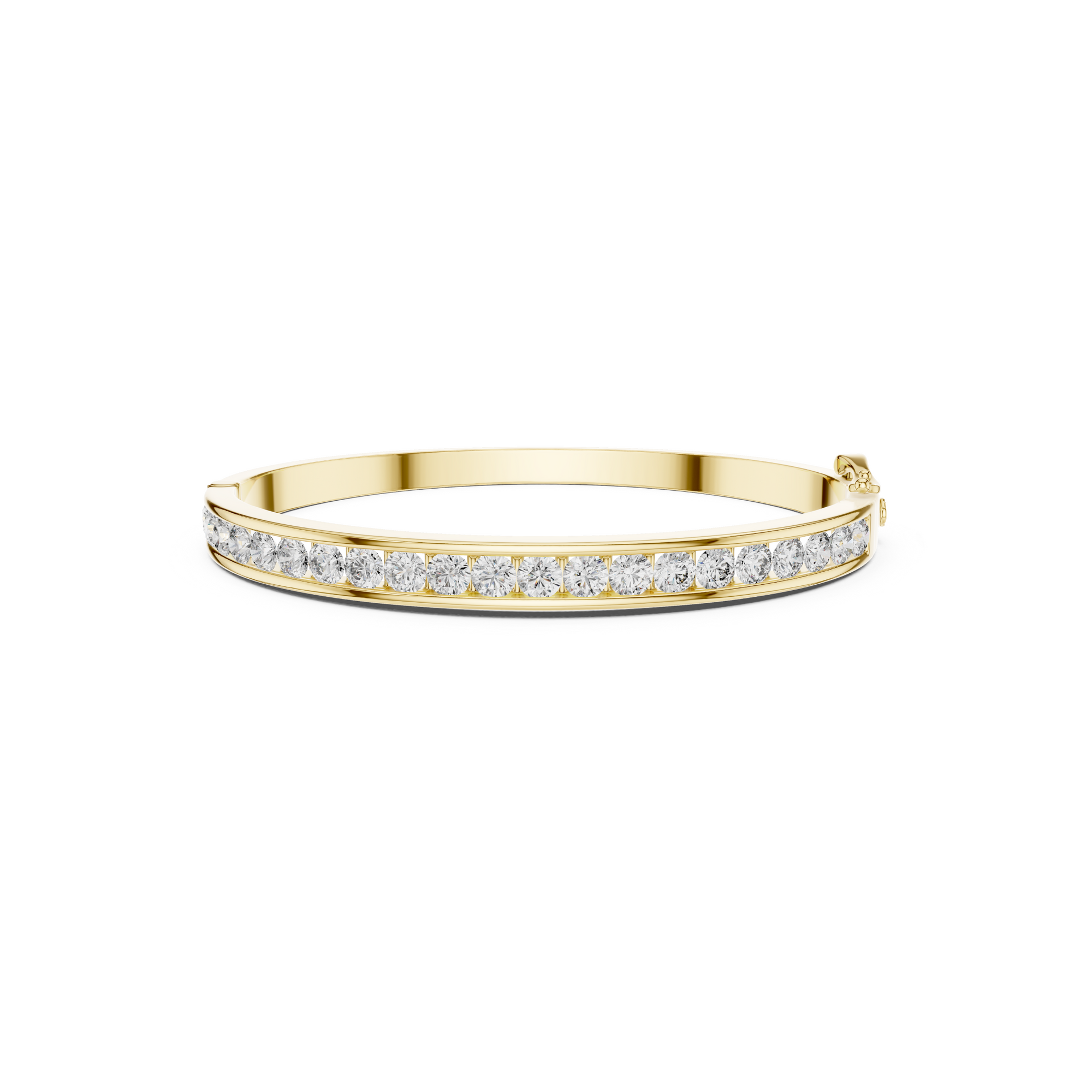 Channel-Set Lab Grown Diamond Bangle Bracelet