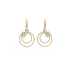 Floral Hoop Lab Grown Diamond Drop Earring