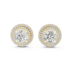 Double Halo Lab Grown Diamond Stud Earrings