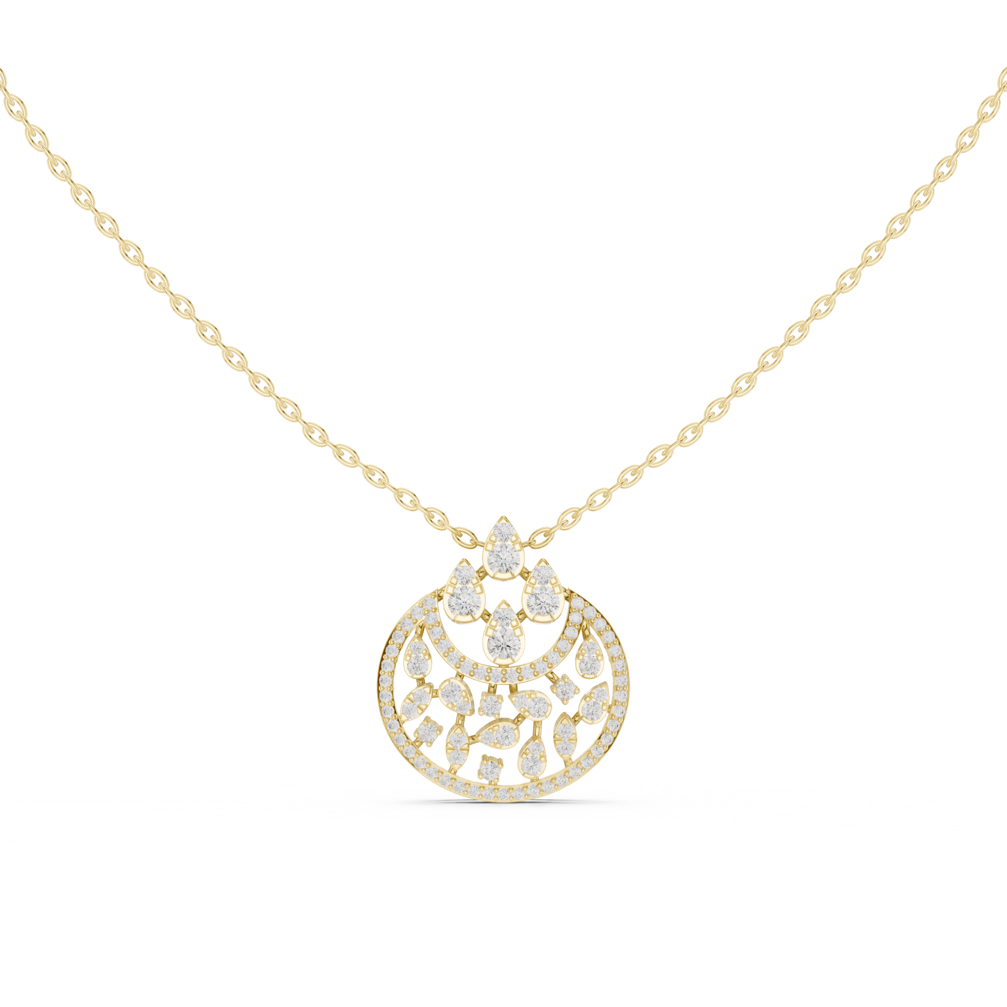 Concave Lab Grown Diamond Pendant