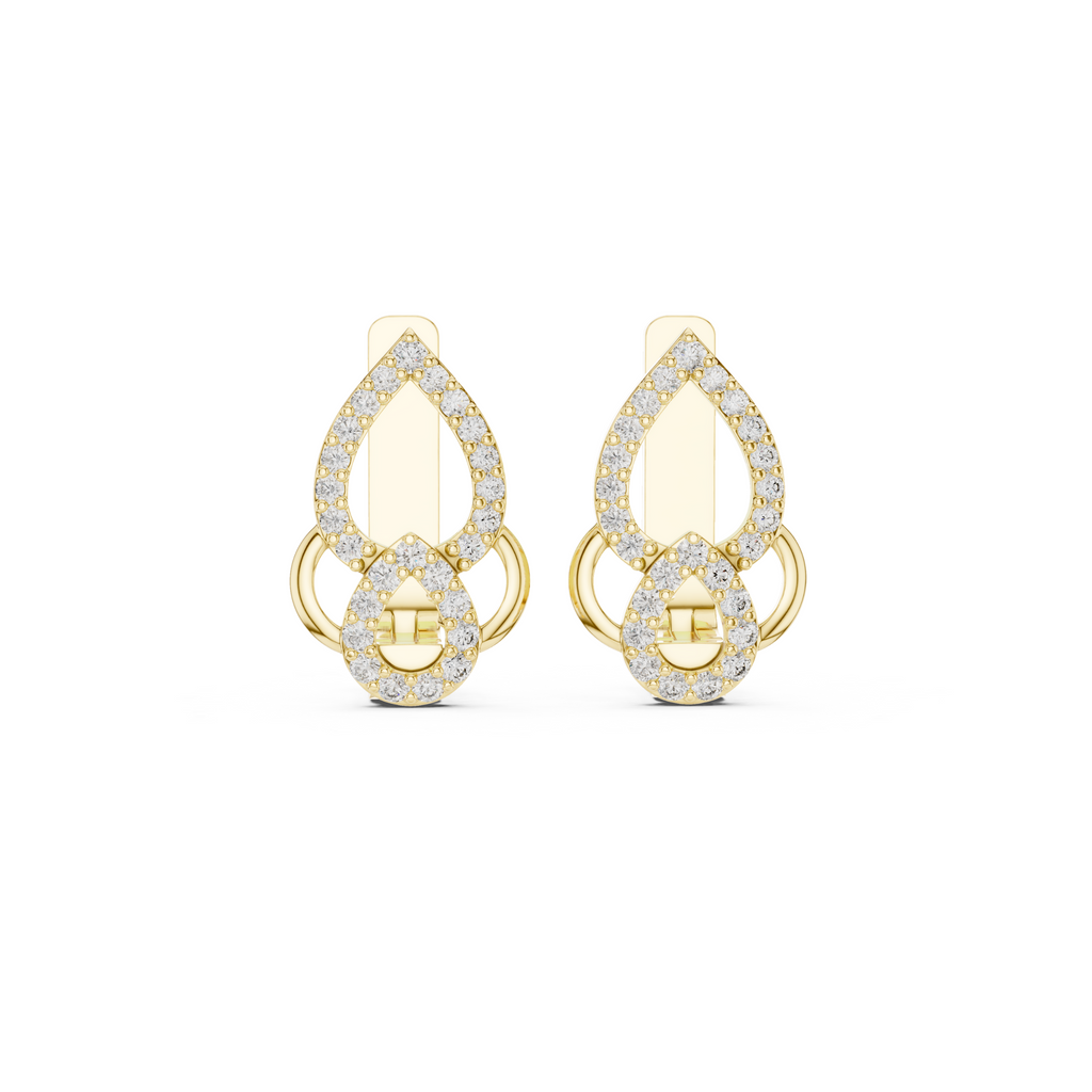 Slick Harmony Diamond Hoop Earring