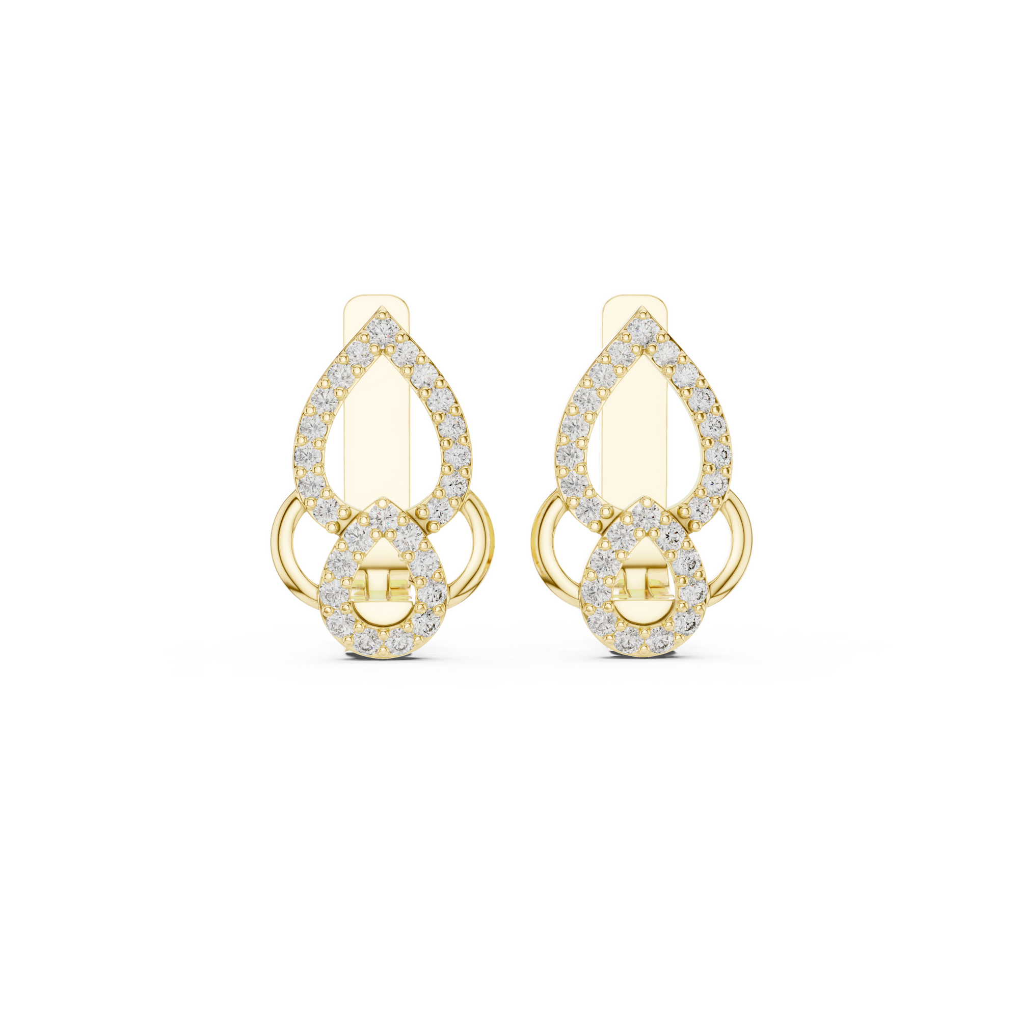 Slick Harmony Diamond Hoop Earring