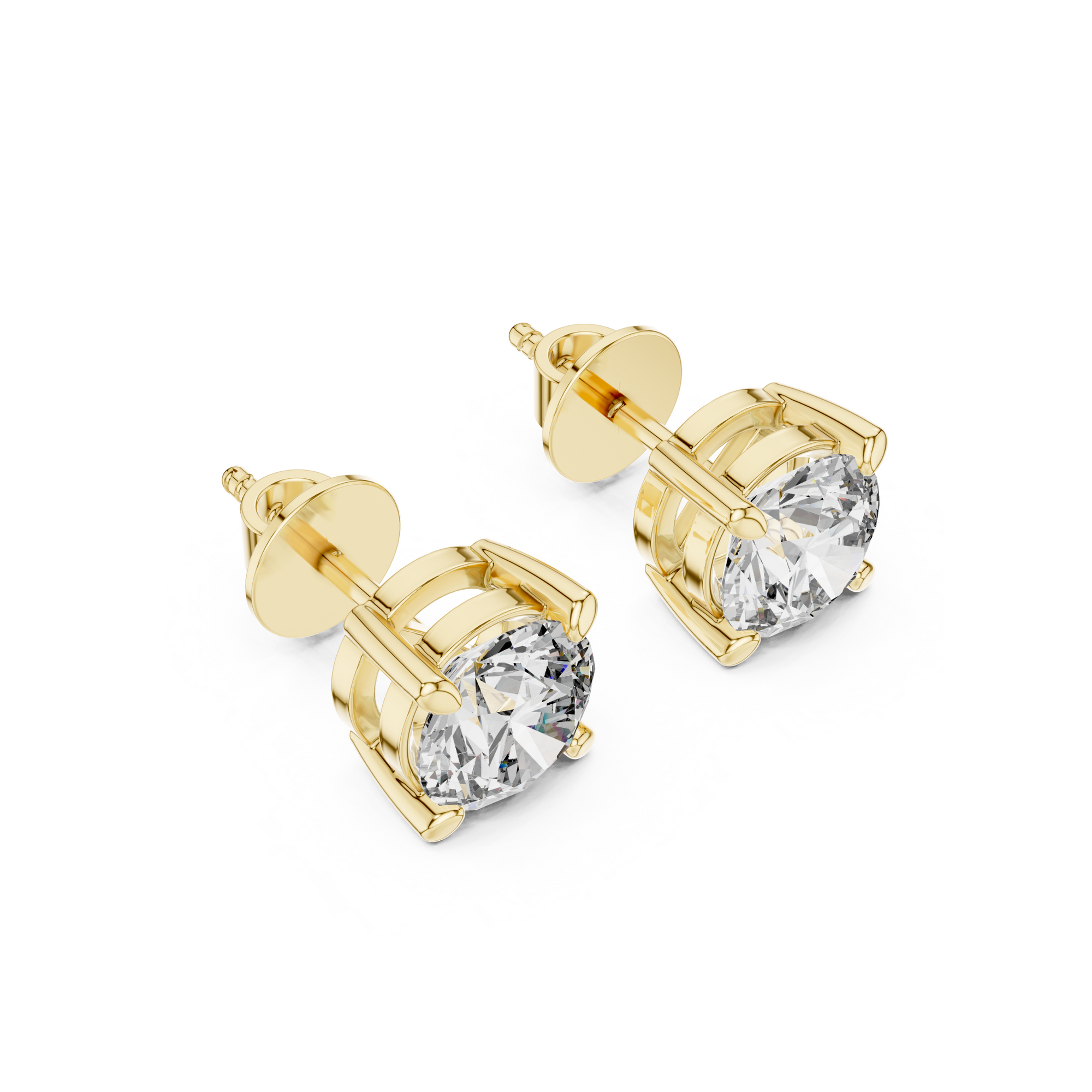 Classic Round Solitaire Diamond Stud