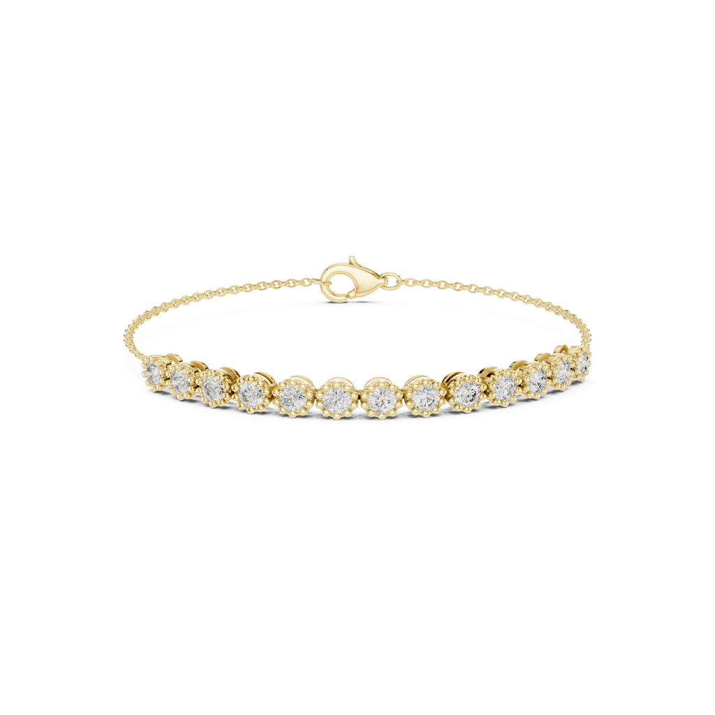 Cluster Lab Grown Diamond Chain Bracelet