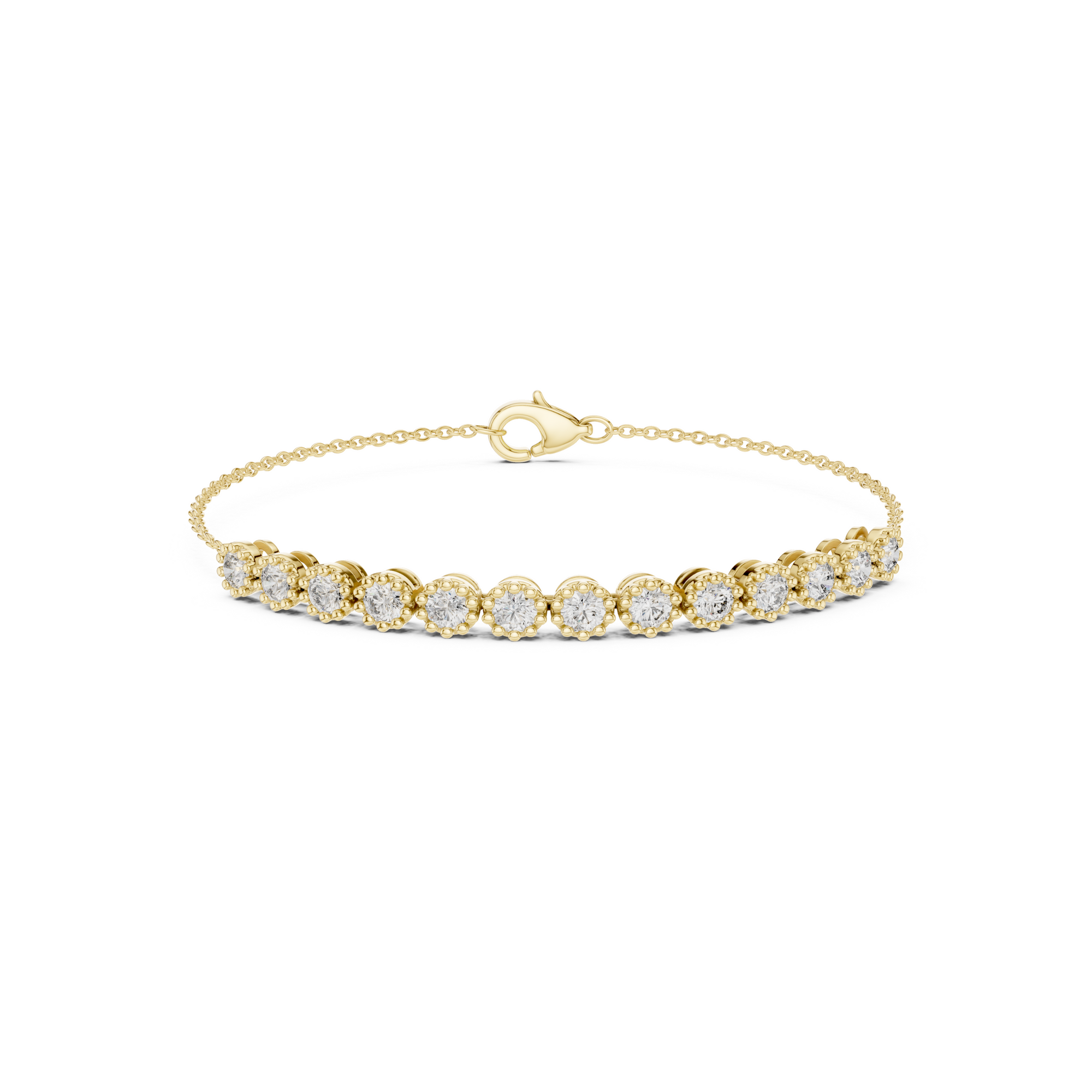 Cluster Lab Grown Diamond Chain Bracelet