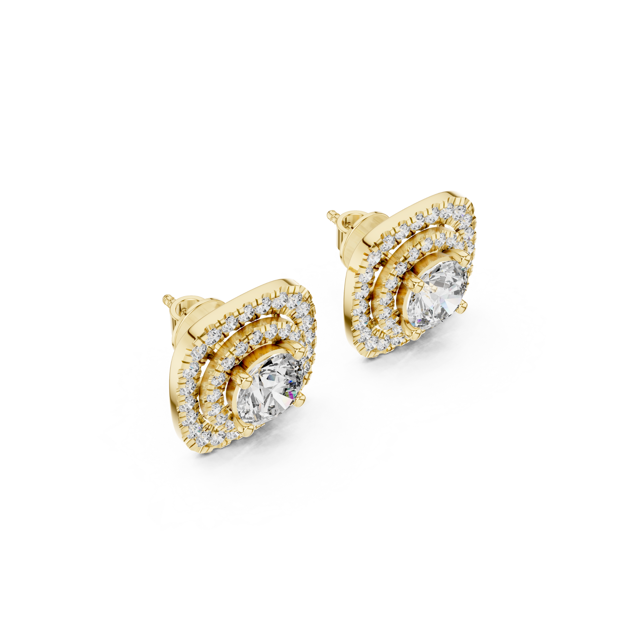 Royal Cushion Lab Grown Diamond Stud