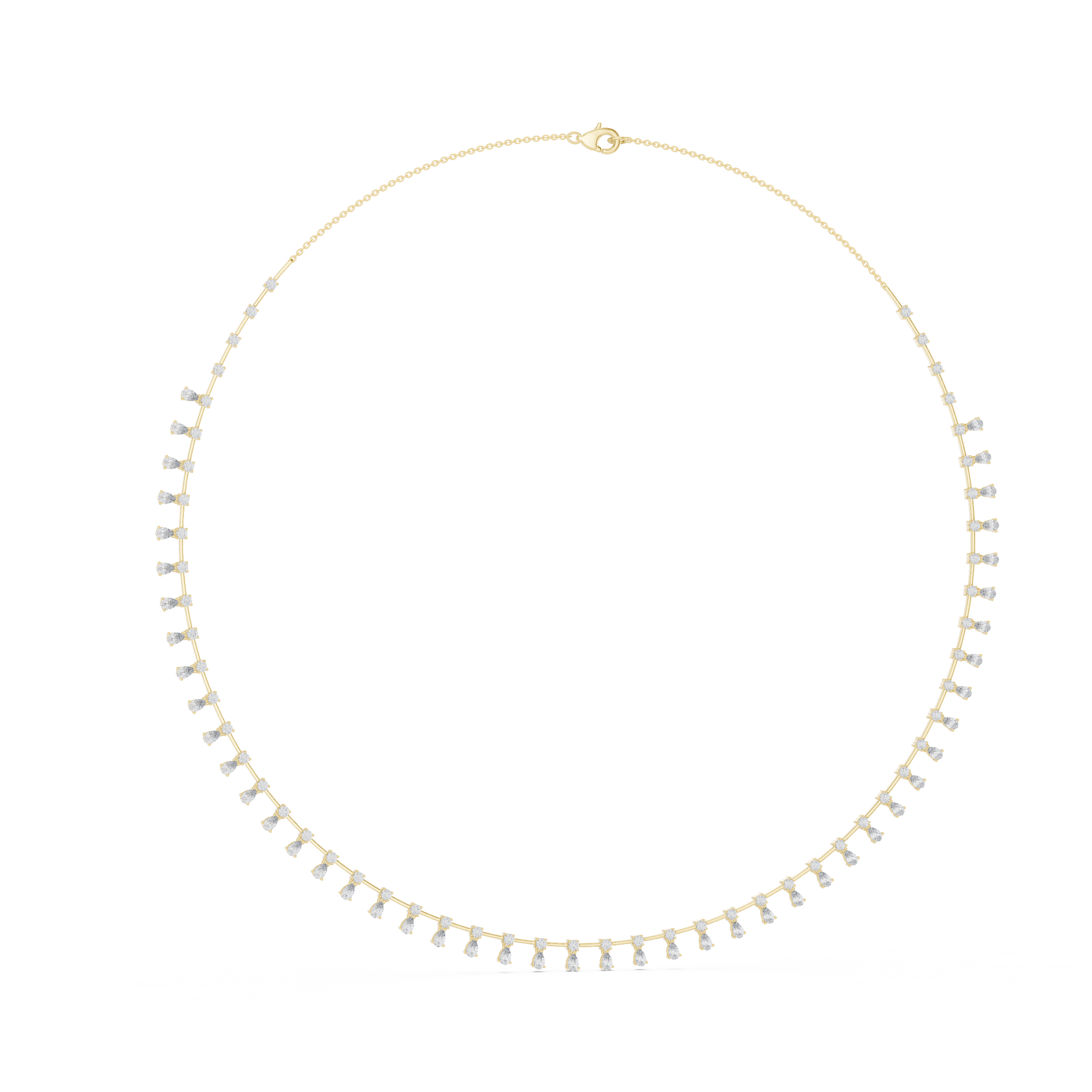 Graduated Dangling Lab Grown Diamond Necklace