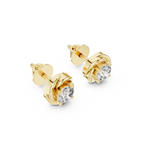 Swirl Solitaire Lab Grown Diamond Stud