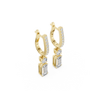 Baguette Cut Diamond Drop Earring