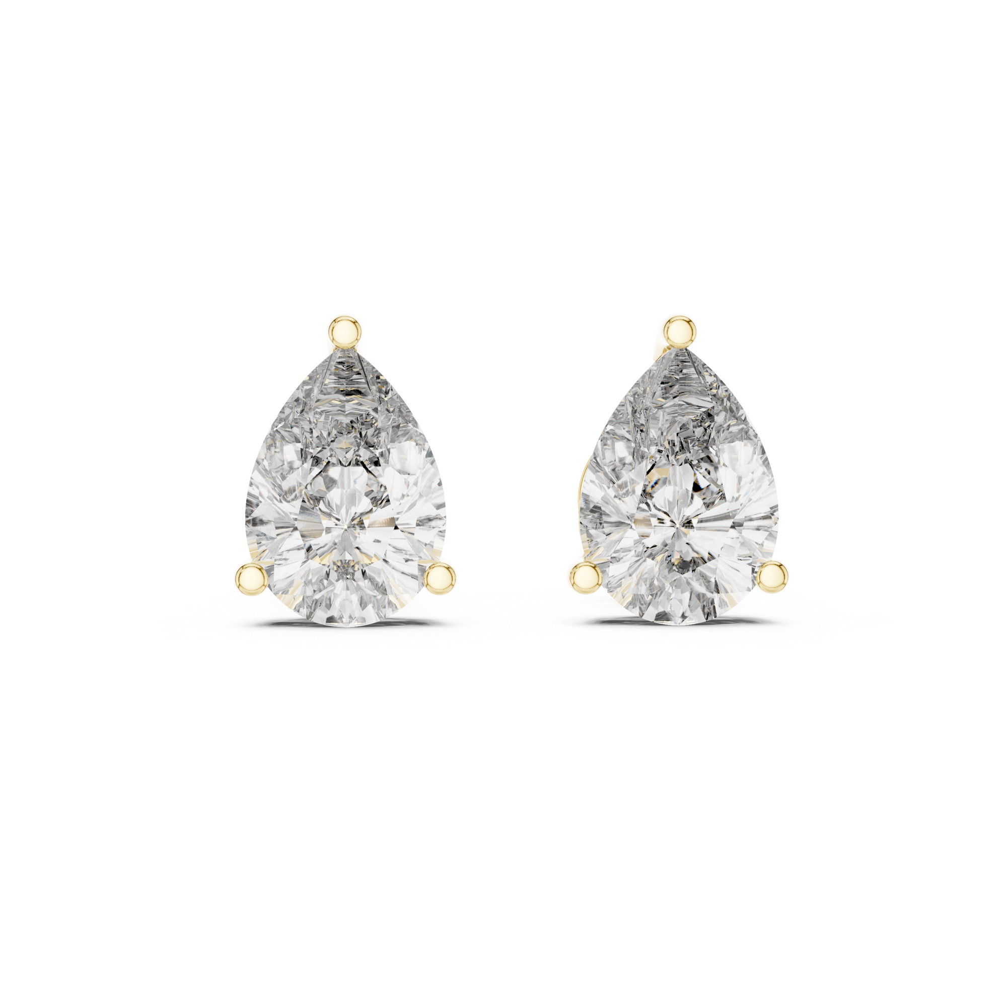 Pear Solitaire Lab Grown Diamond Stud