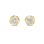 Swirl Solitaire Lab Grown Diamond Stud