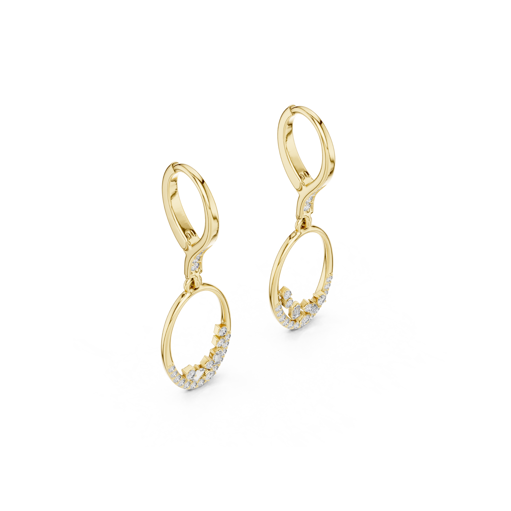 Elegant Oval Drop Lab Grown Diamond Earrings