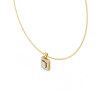 Square Lab Grown Diamond Halo Pendant