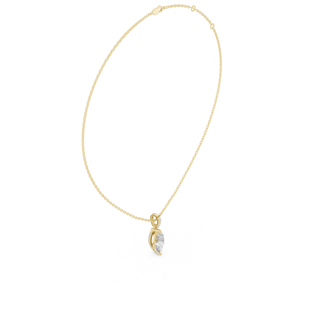 Marquise Cut Solitaire Diamond Pendant