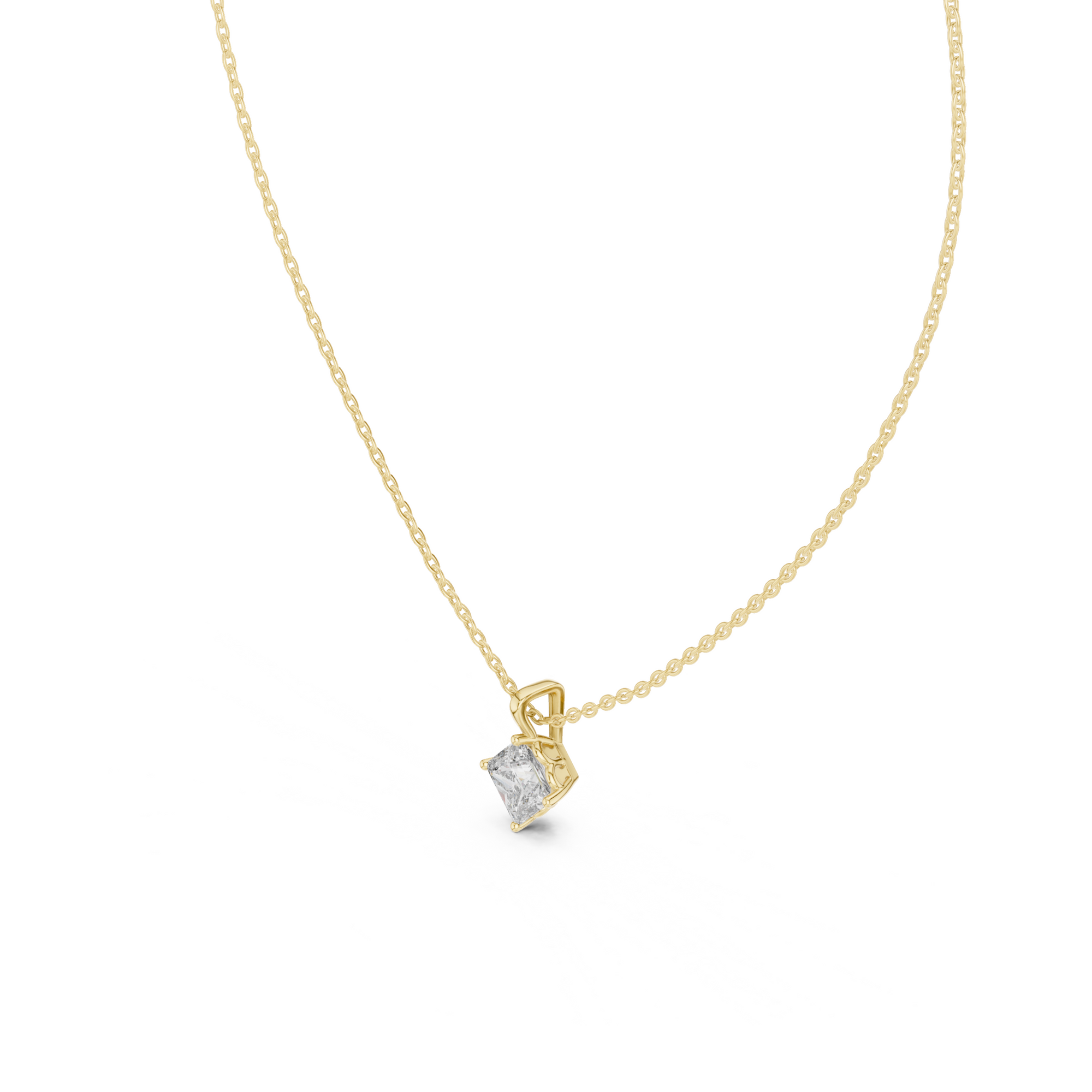 Princess Solitaire Lab Grown Diamond Pendant