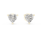 Heart Shape Lab Grown Diamond Stud