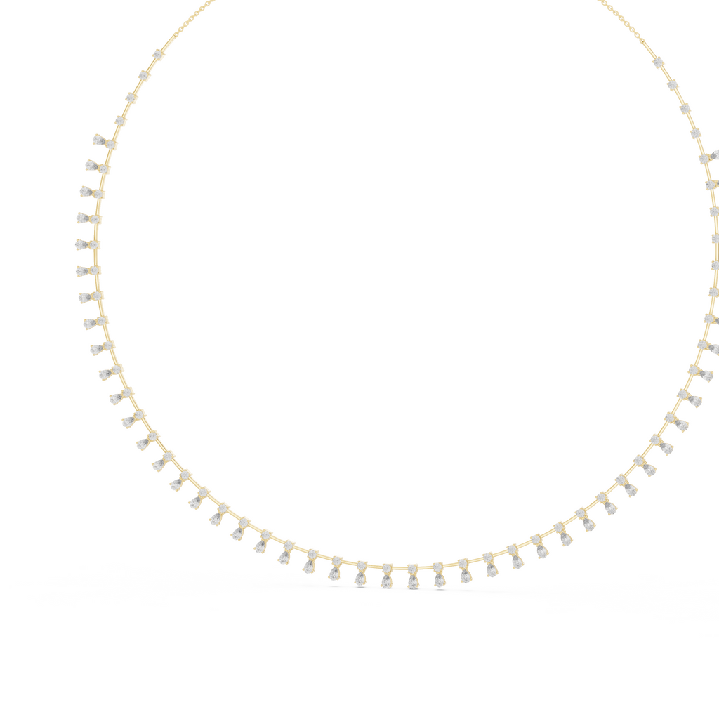 Graduated Dangling Lab Grown Diamond Necklace