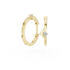 Chevron Lab Grown Diamond Hoop Earrings