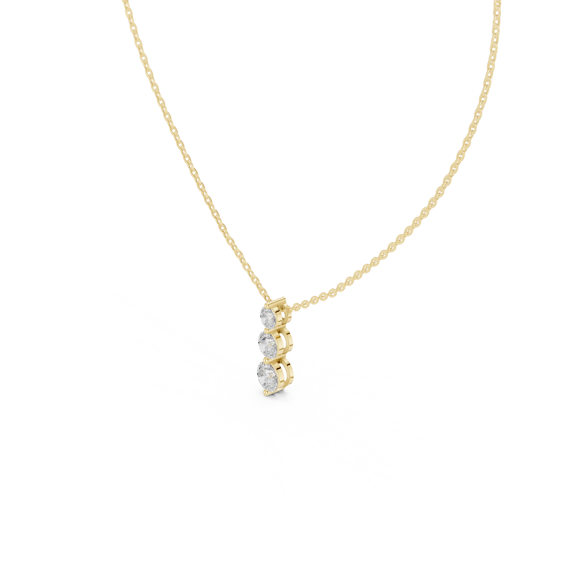 Trio Solitaire Lab Grown Diamond Pendant