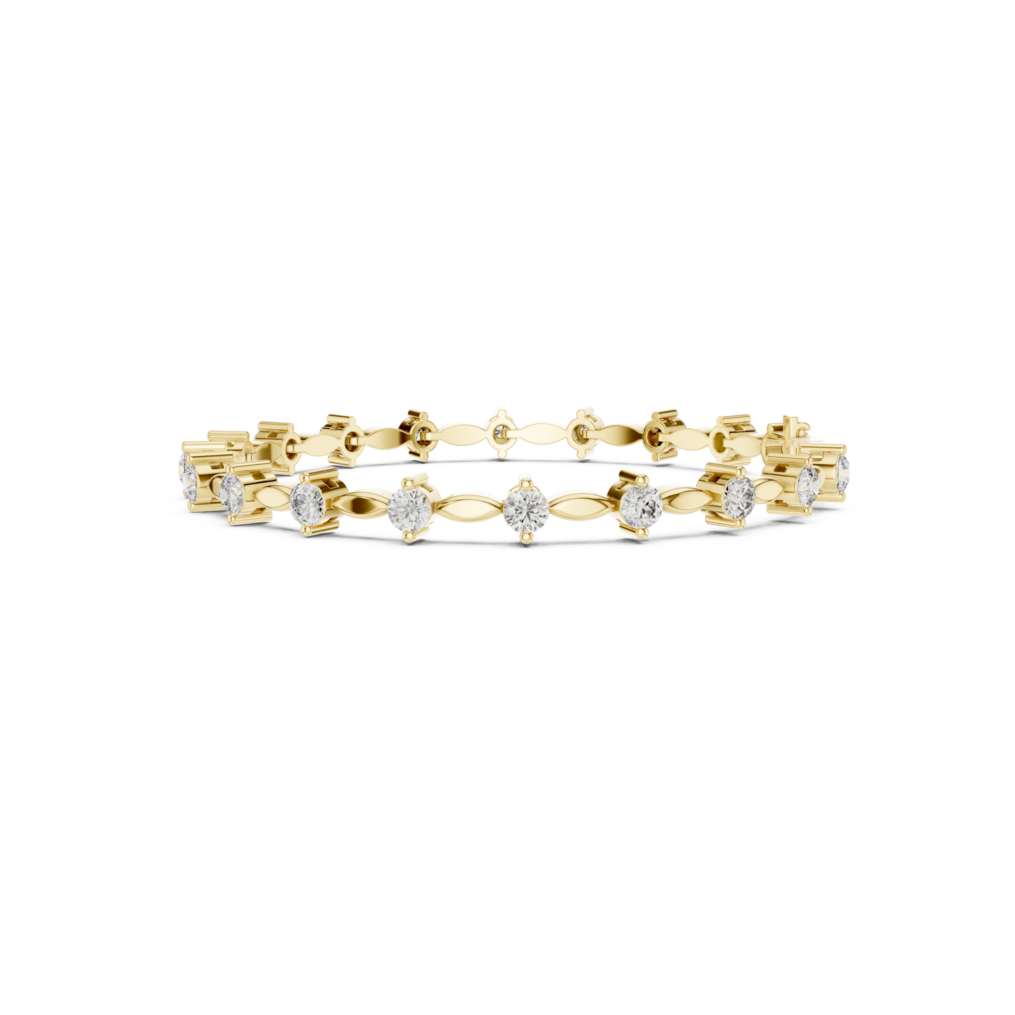 Delicate Round Lab Grown Diamond Tennis Bracelet