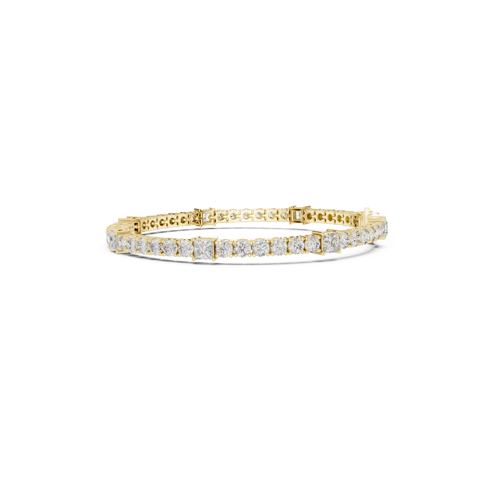 Princess Cut Lab Grown Diamond Tennis Bracelet
