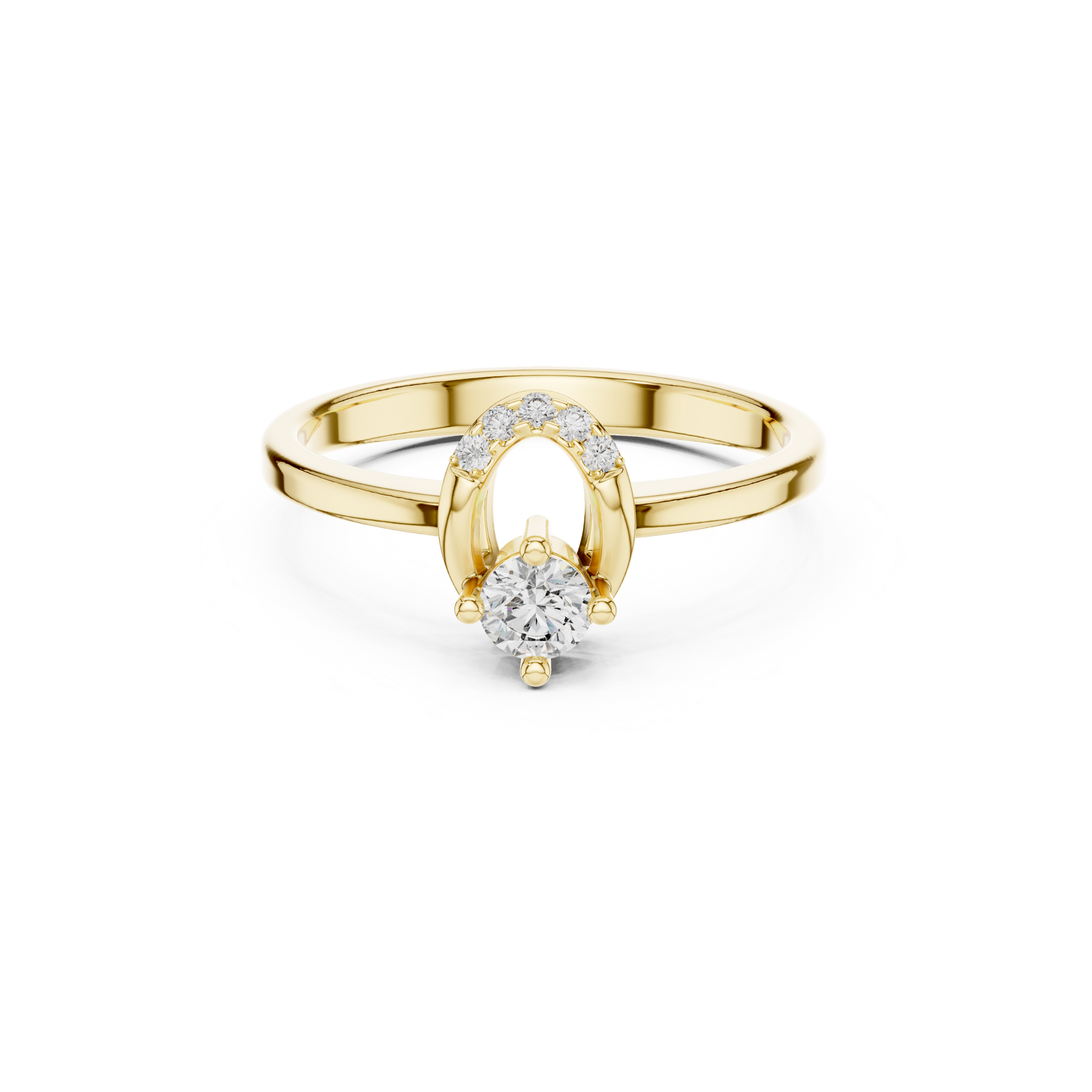 Elegant Halo Drop Lab Grown Diamond Ring