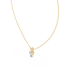 Oval Cut Solitaire Lab Grown Diamond Pendant