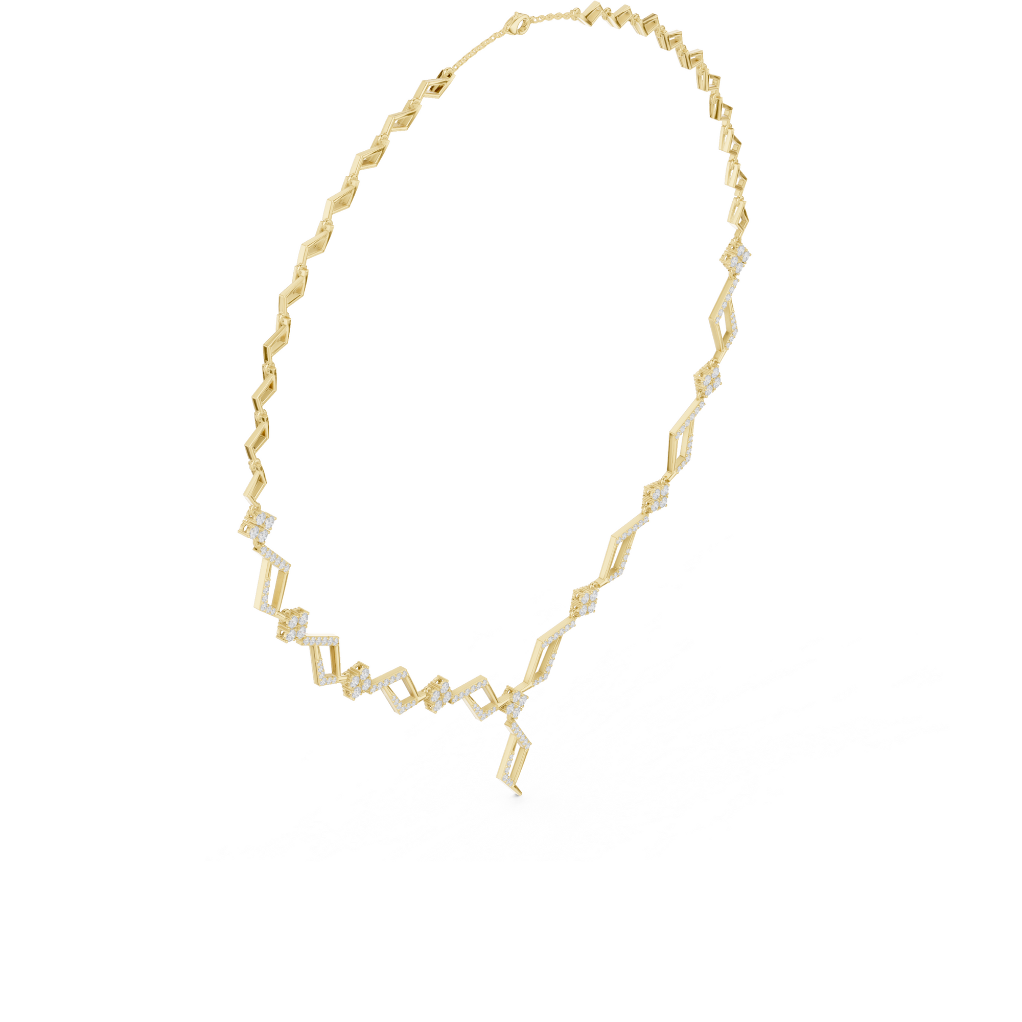 Geometric Lab Grown Diamond Necklace