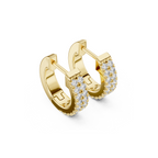 Double Row Diamond Hoop Earrings