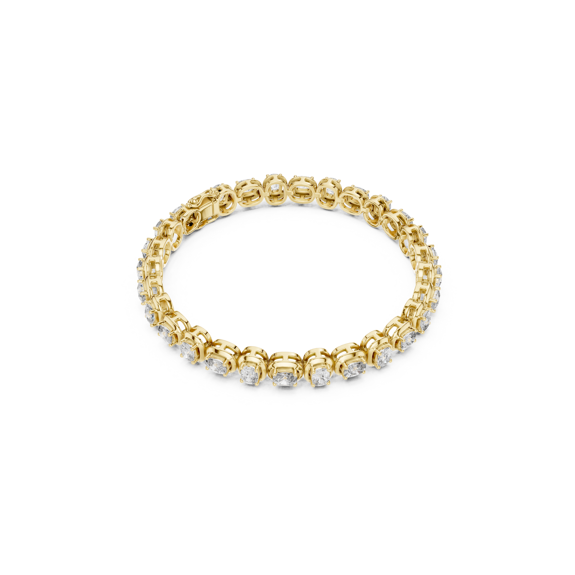 Cushion Cut Lab Grown Diamond Tennis Bracelet