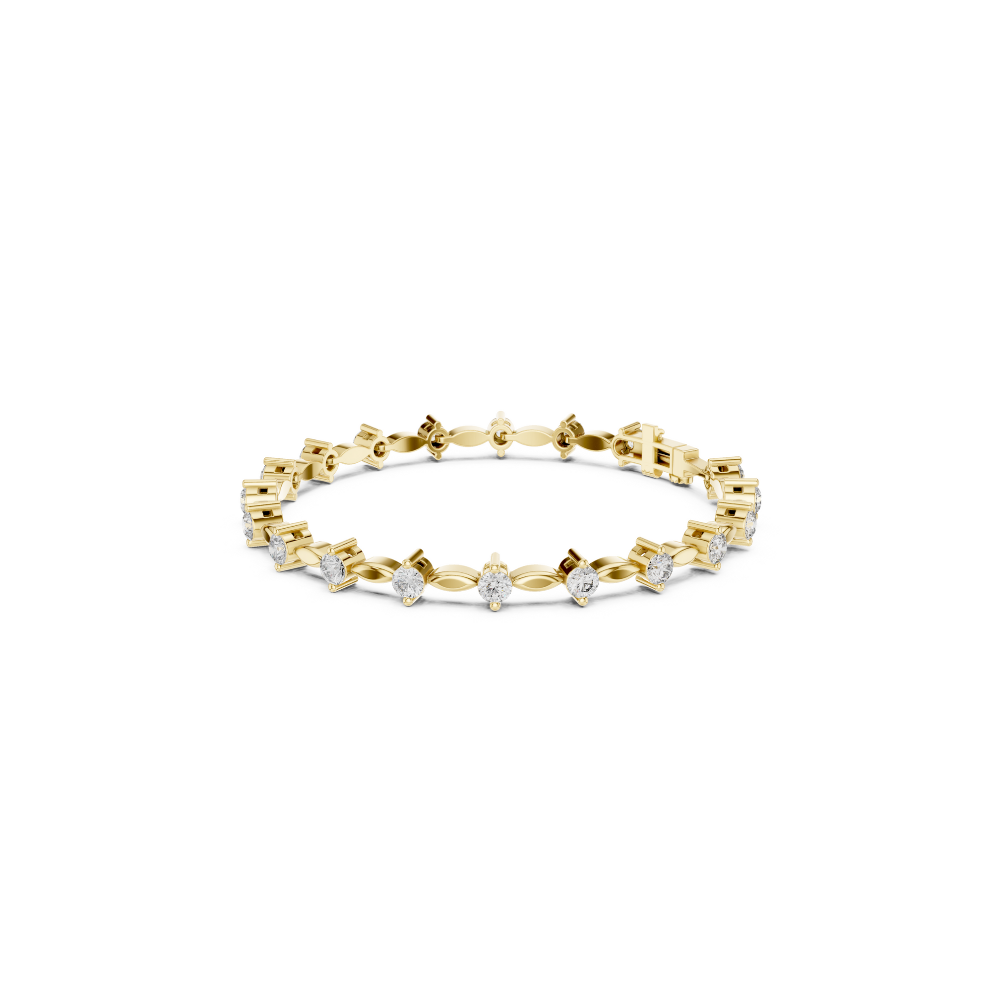 Delicate Round Lab Grown Diamond Tennis Bracelet