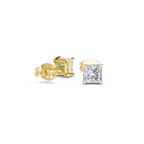 Classic Princess-Cut Diamond Solitaire Stud Earrings