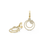 Floral Hoop Lab Grown Diamond Drop Earring