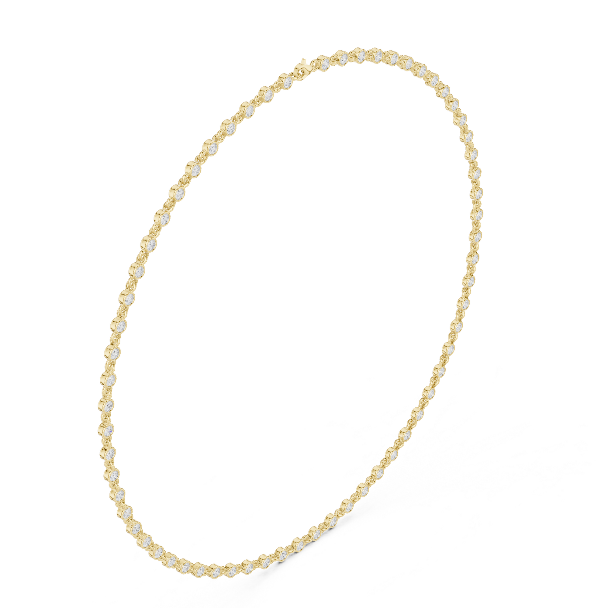 Classic Bezel Set Lab Grown Diamond Necklace