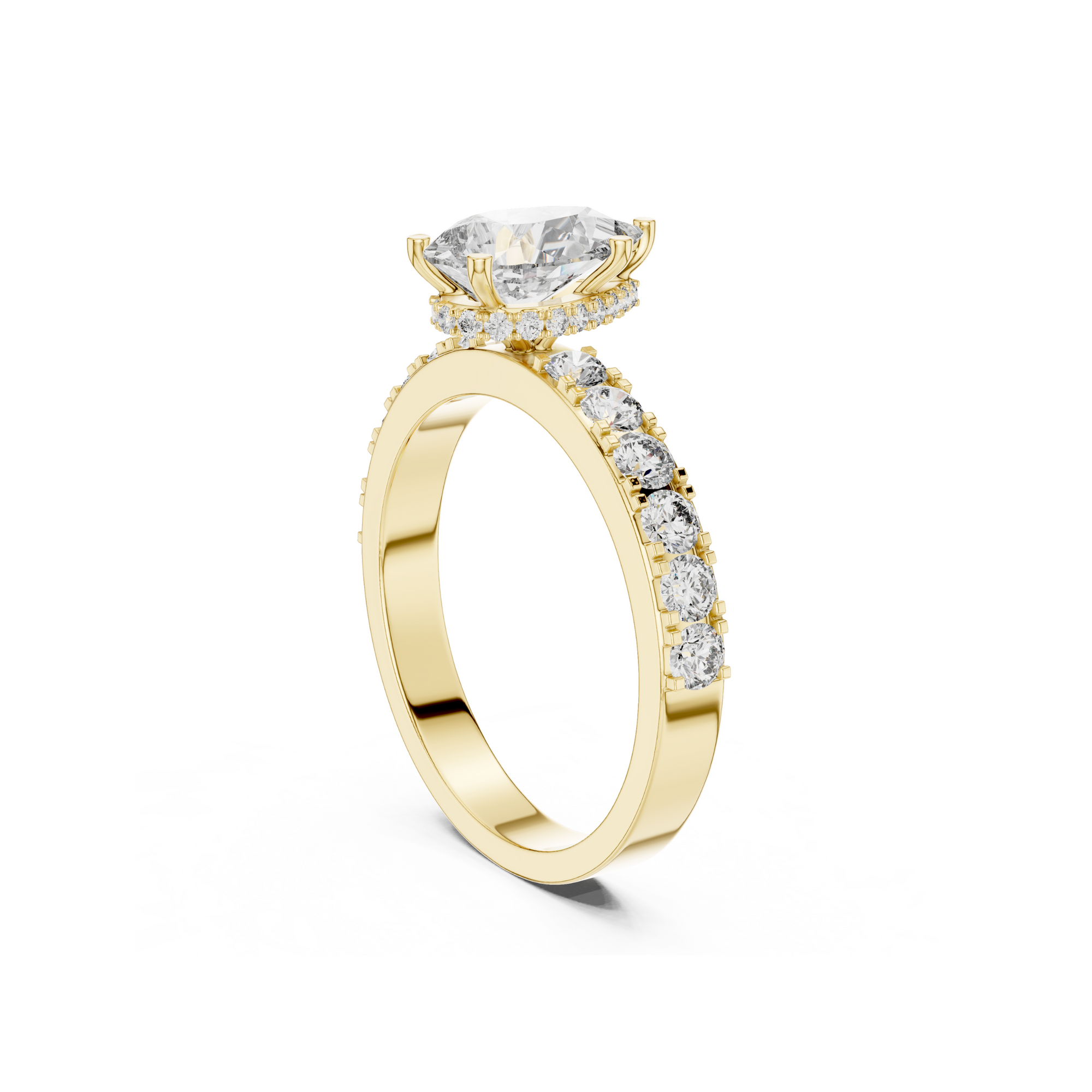 Pear Cut Solitaire Lab Grown Diamond Ring